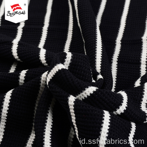 Rajut Hitam Dan Putih Stripe Dress Fabric Wanita